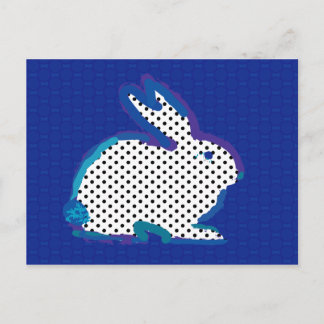 'dark blue rabbit' digital painting Postcard