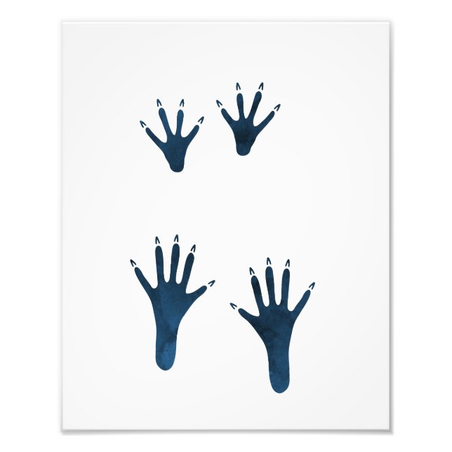 Dark Blue Rat Tracks Photo Print (Front)