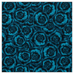 Dark blue roses fabric
