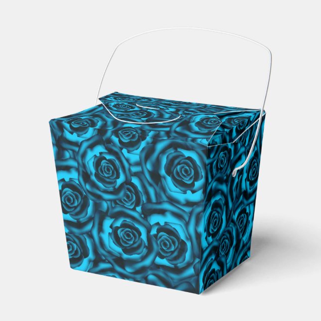 Dark blue roses favour box (Front Side)