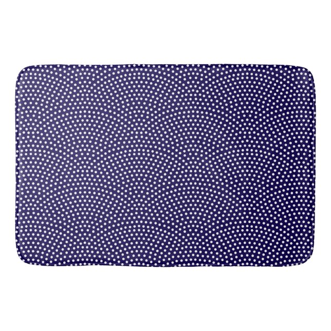 Dark Blue Same Komon (shark skin) Bath Mat (Front)