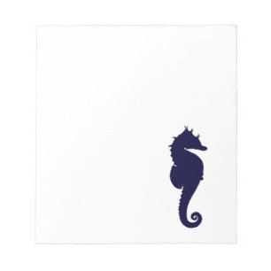 Dark Blue Seahorse Notepad