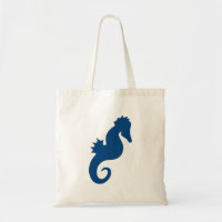 Dark Blue Seahorse Silhouette