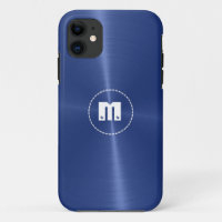 Dark Blue Shiny Stainless Steel Metal