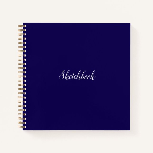 Dark Blue Sketchbook Notebook (Front)