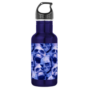 Dark Blue Skulls 532 Ml Water Bottle