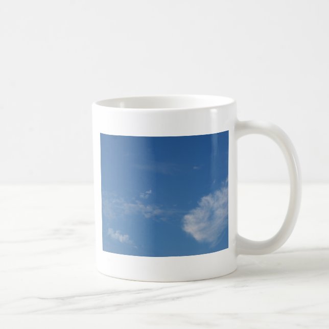dark blue sky white clouds coffee mug (Right)