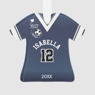 Dark Blue Soccer Shirt Ornament