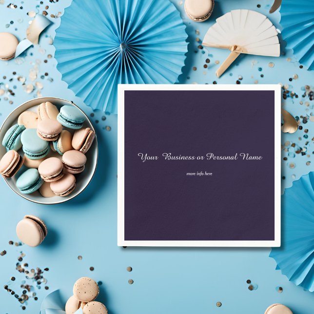 dark  blue solid colour -personalised napkin (Creator Uploaded)