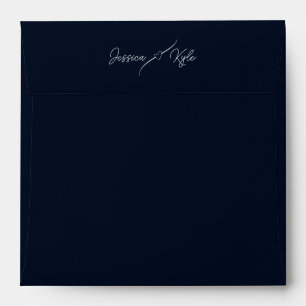 Dark Blue Solid Stationery Coloured Envelope