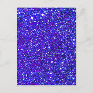 Dark Blue Sparkle Universe Night Sky Stars Postcard