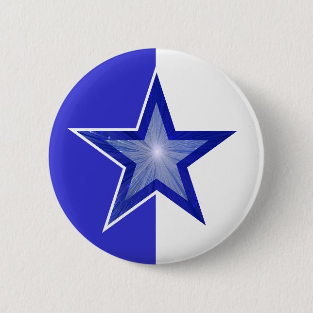 Dark Blue Star button blue white (Front)