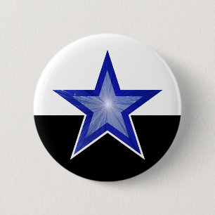 Dark Blue Star button white black