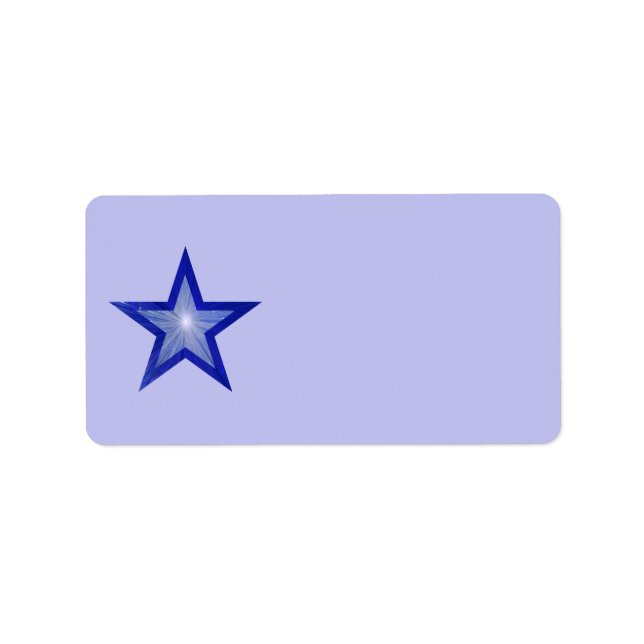 Dark Blue Star label medium pale blue plain (Front)