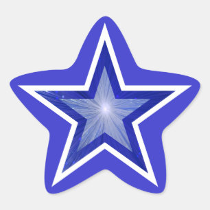 Dark Blue Star star-shape sticker blue