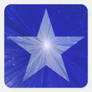 Dark Blue Star sticker square