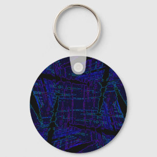 Dark blue streaked pattern key ring