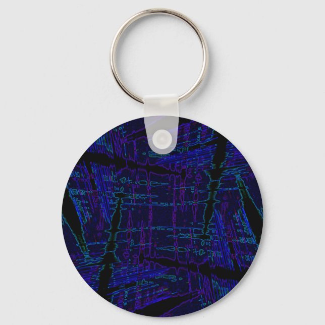 Dark blue streaked pattern key ring (Front)