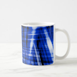 Dark blue streaks pattern coffee mug