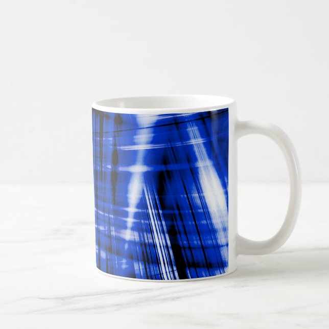Dark blue streaks pattern coffee mug (Right)