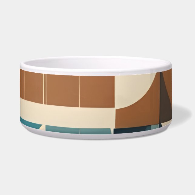 Dark Blue, Teal, Brown, and Tan Geometric Pattern (Front)