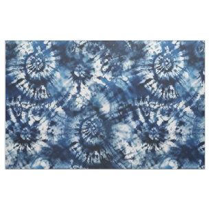 Dark Blue Tie Dye Fabric