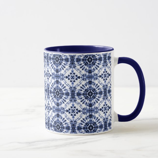 Dark Blue Tie Dye Pattern Mug (Right)
