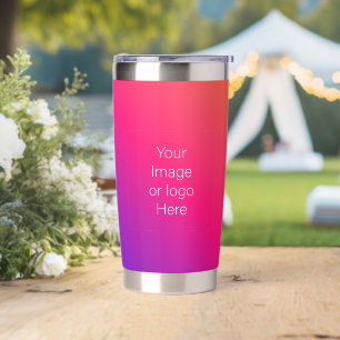 Dark Blue Traveller Gradient Personalise Insulated Tumbler