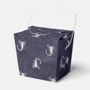 Dark Blue Vintage Grunge Scorpion Favour Box