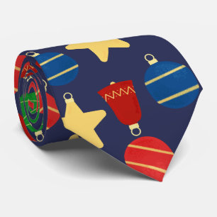  Dark Blue Vintage Ornament Tie