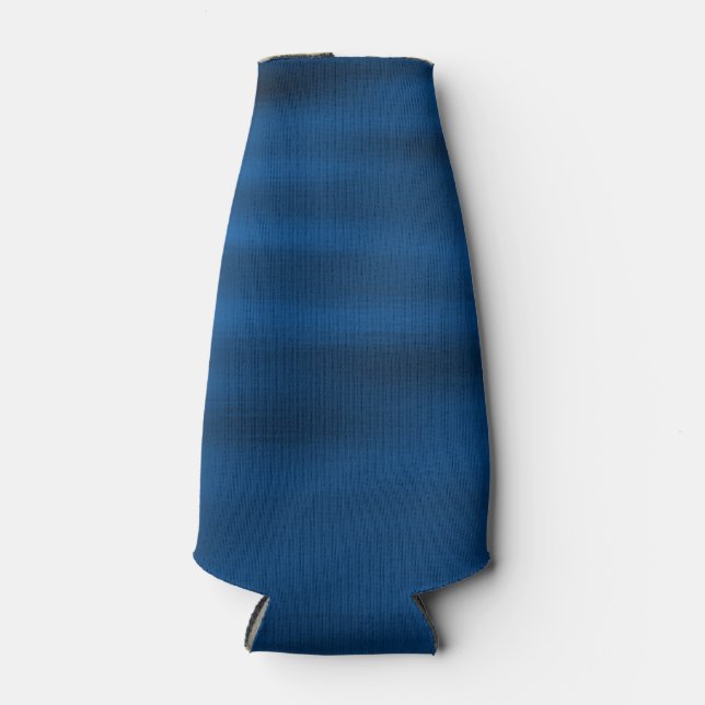 Dark Blue Water Ripples Bottle Cooler (Front)