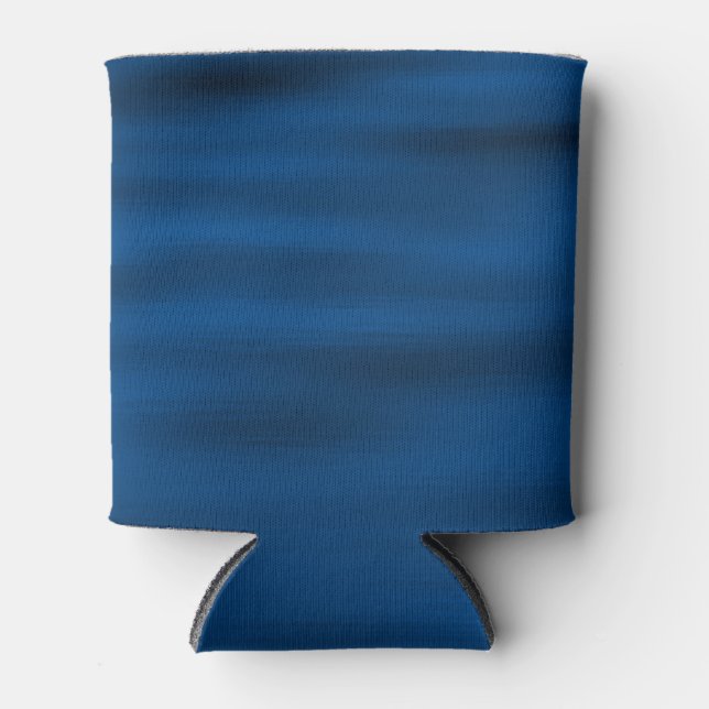 Dark Blue Water Ripples Can Cooler (Front)