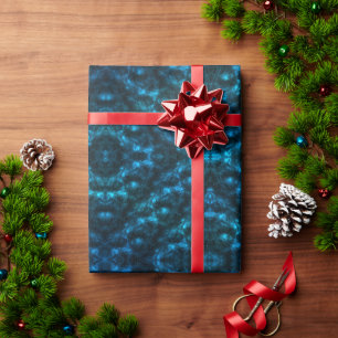 Dark Blue Waves Wrapping Paper