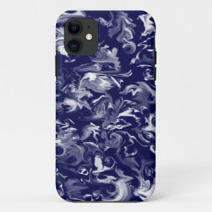Dark Blue & White mixed colour phone case