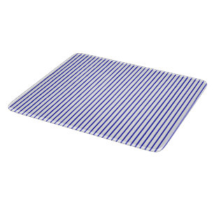 Dark Blue White Pinstripe Cutting Board