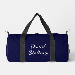 Dark Blue & White Stylish Duffle Bag
