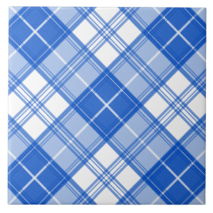Dark Blue White Tartan Pattern yxm0uat9 diagonal Ceramic Tile