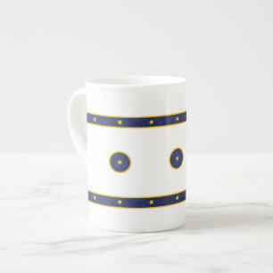 Dark Blue with Gold Stars Bone China Mug