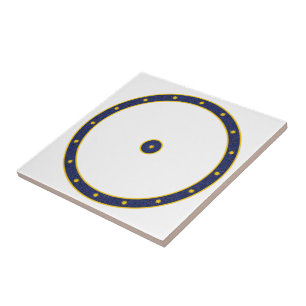 Dark Blue with Gold Stars Tile