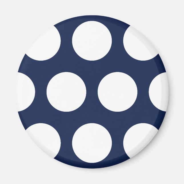 Dark Blue with White Dots Magnet (Front)