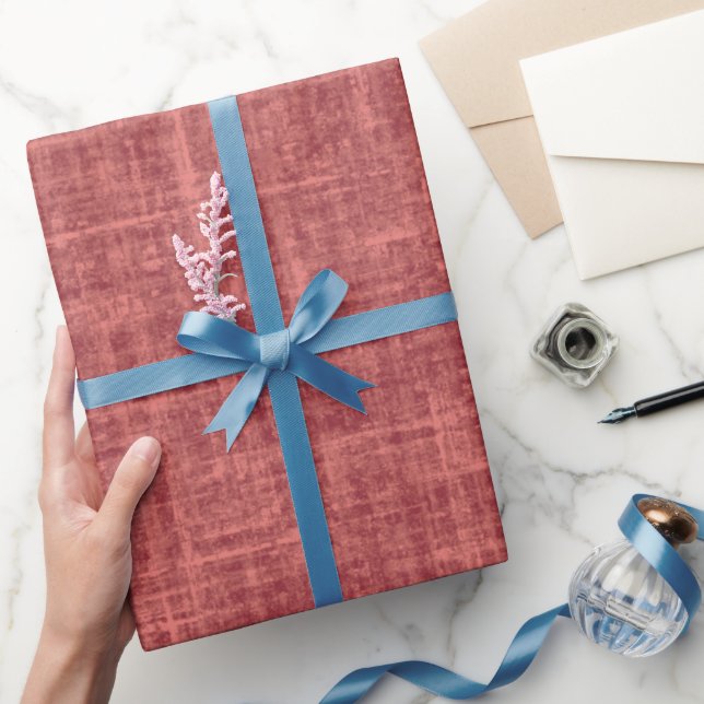Dark Blush Linen Wrapping Paper (Gifting)