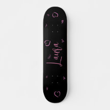 Dark Board, Black, Pink, Girly, Personalised,