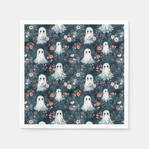 Dark Boho Ghost Pattern Napkins