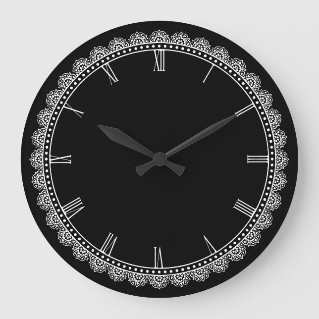 Dark Border Large Clock (Front)