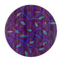 Dark Botanical Burgundy Jewel Foliage Monogram