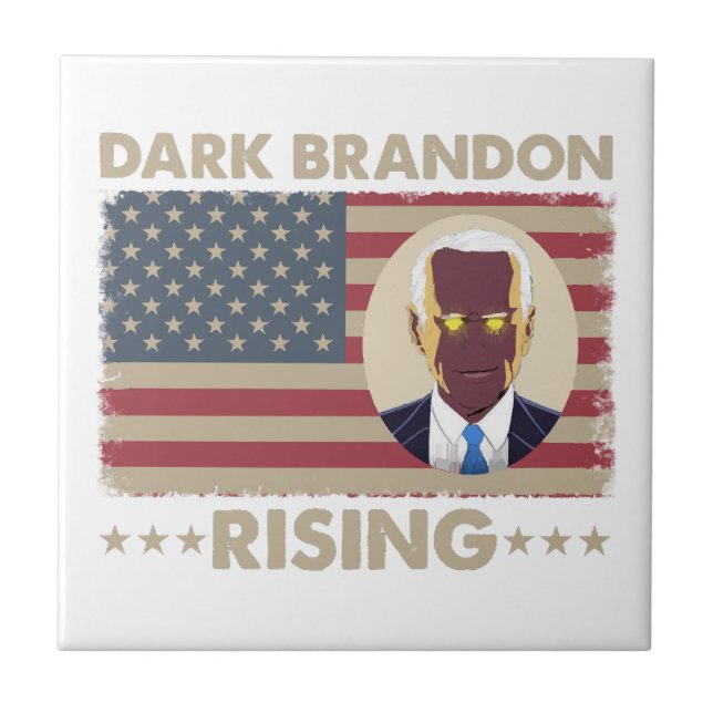 Dark Brandon Funny Joe Biden Meme  Ceramic Tile (Front)