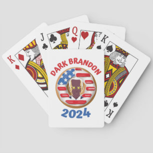 Dark brandon t shirt joe Biden 2024 meme Playing Cards