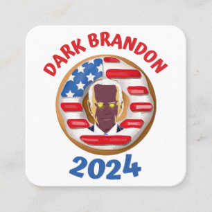 Dark brandon t shirt joe Biden 2024 meme Square Business Card