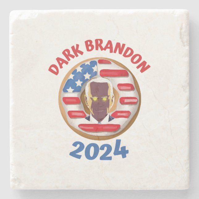 Dark brandon t shirt joe Biden 2024 meme Stone Coaster (Front)