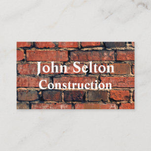 Dark Brick Pattern for construction workers Business Card